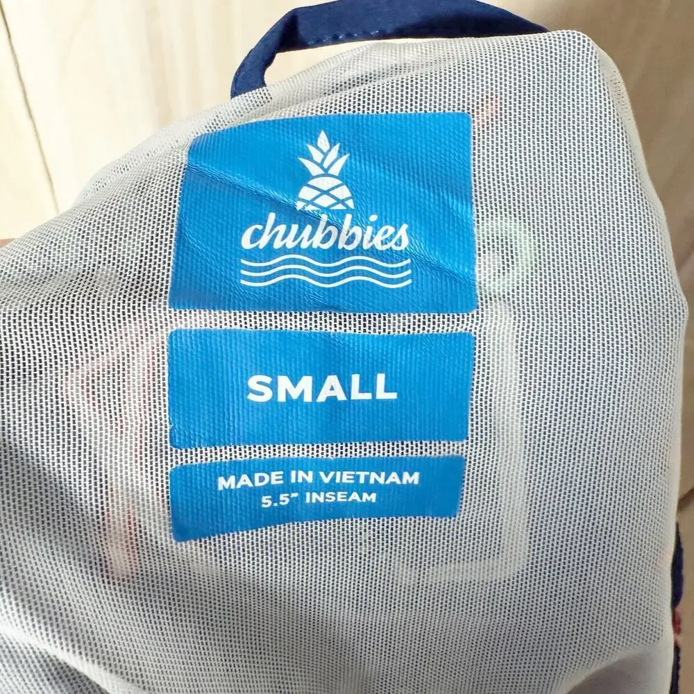 Chubbies The Classic Swim Trunk in Neon Lights Navy Blue 5.5
